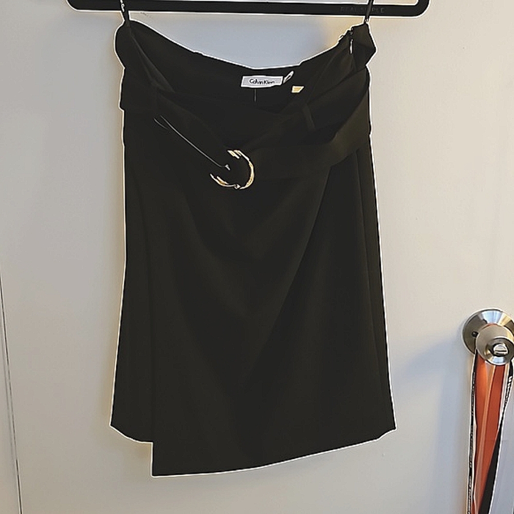 NWT Calvin Klein 8P Black Skirt